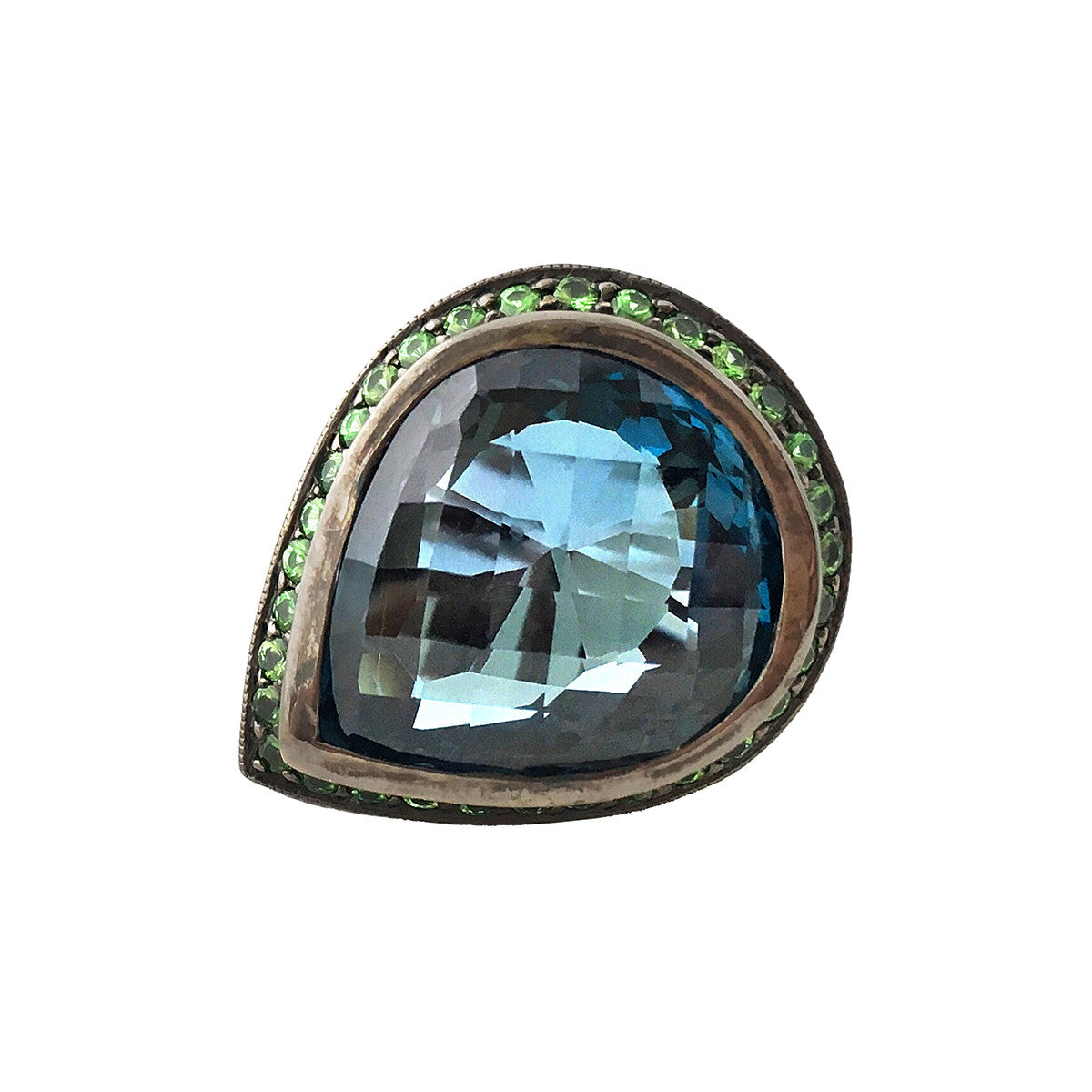 Tilted Teardrop Ring