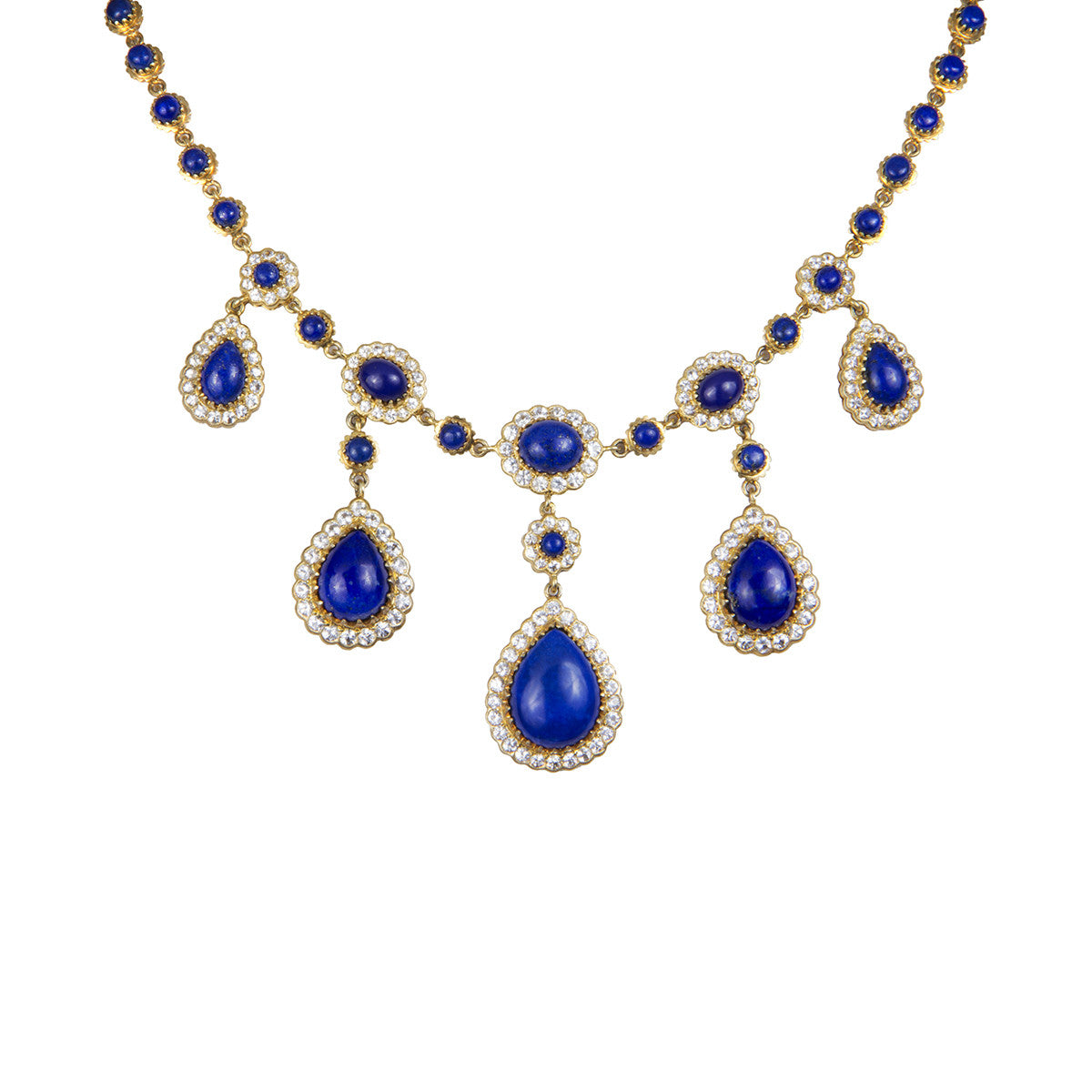 Scalloped Teardrop Statement Necklace