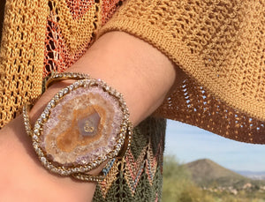 Amethyst Slice Bracelet