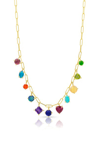 11 Stone Gemfetti Necklace