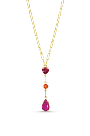 3 Stone Gemfetti Necklace