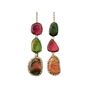 Tourmaline Polki Earring