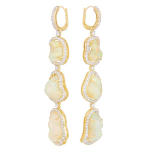 Tumbled Opal Earrings