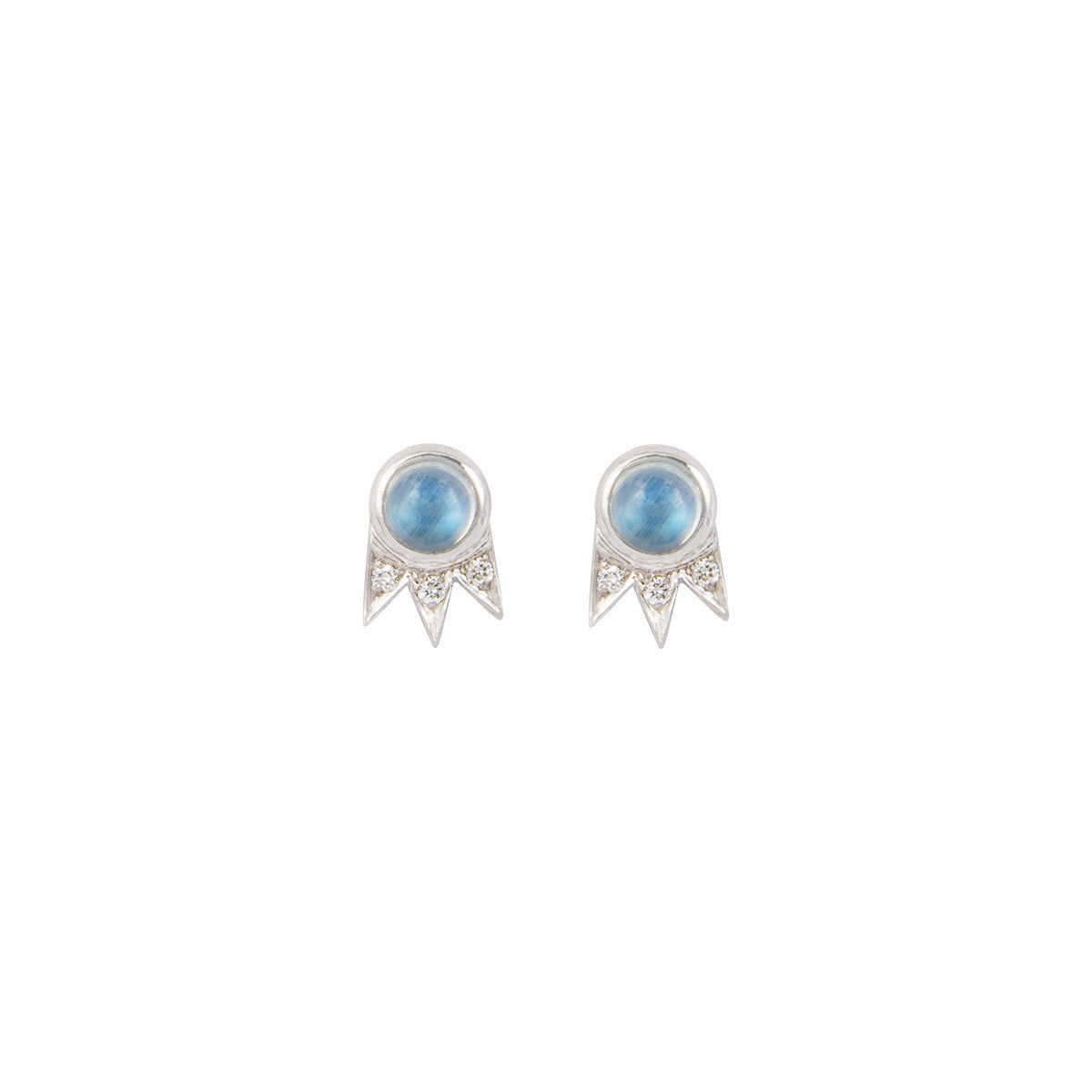 Starburst Stud Round Cabochon Earring
