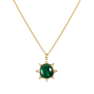 Baby Malachite Starburst Necklace