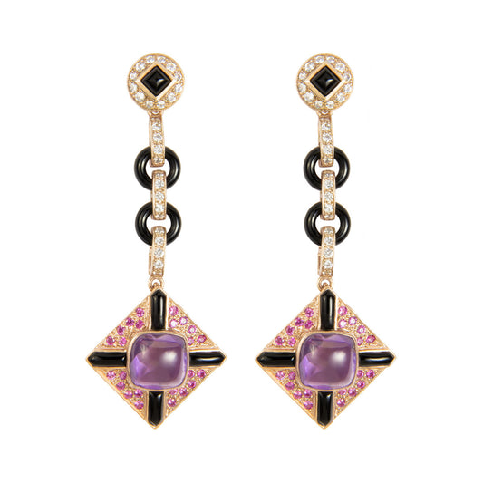 Onyx Chain Earring