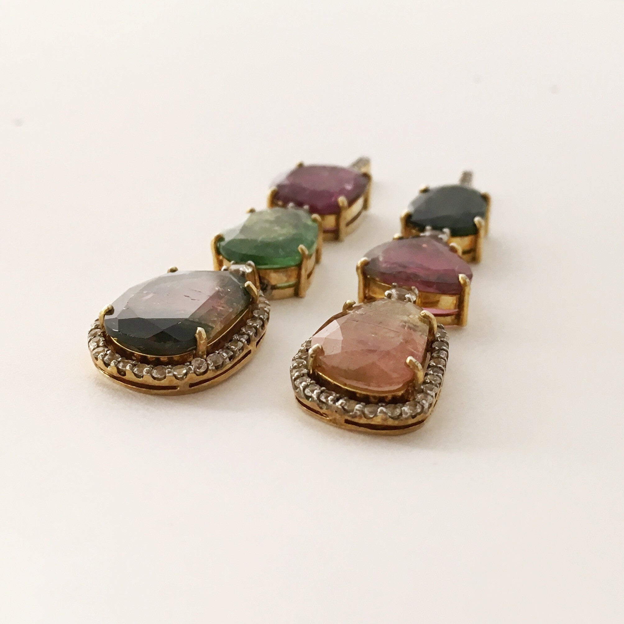 Tourmaline Polki Earring