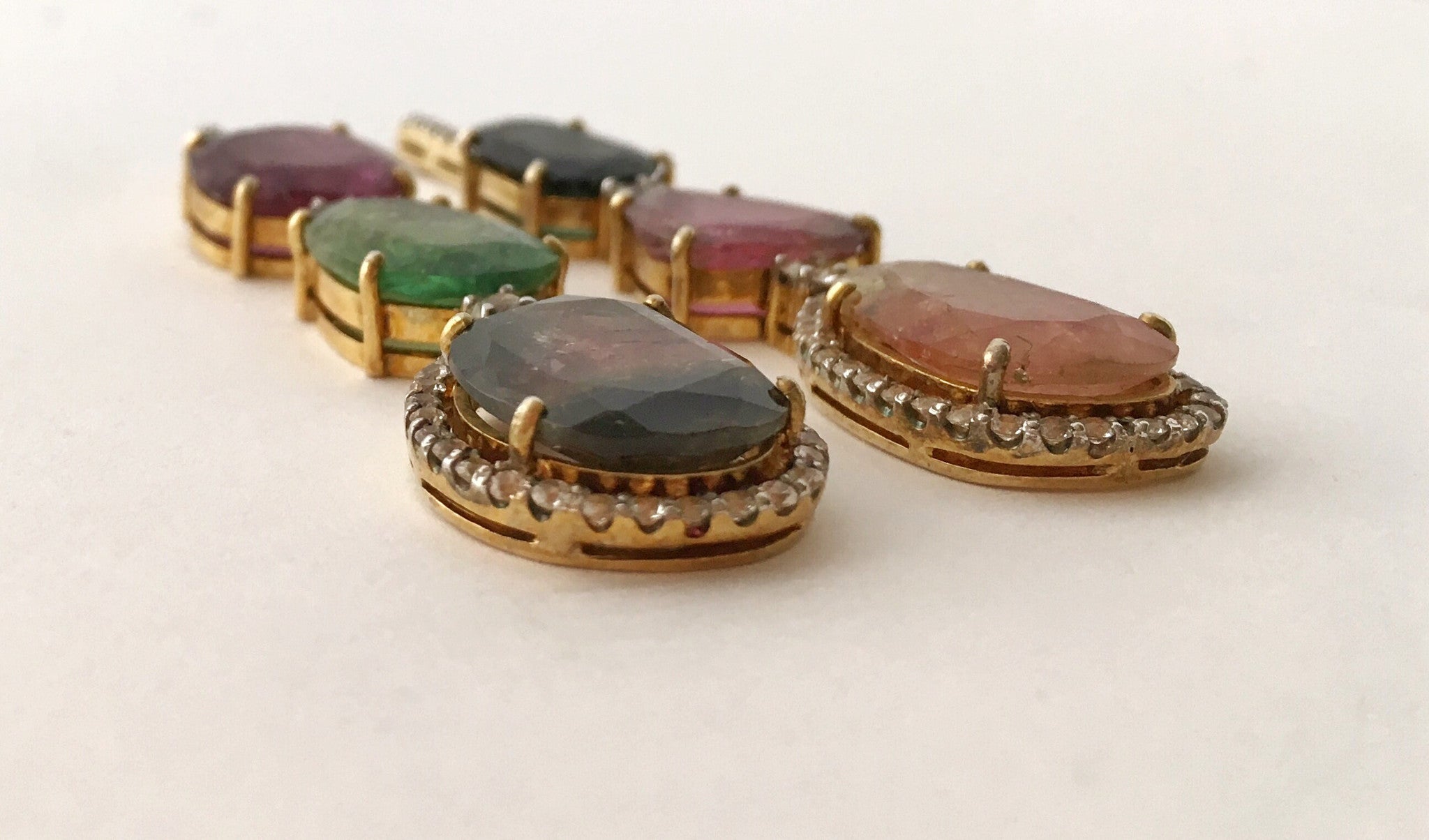 Tourmaline Polki Earring