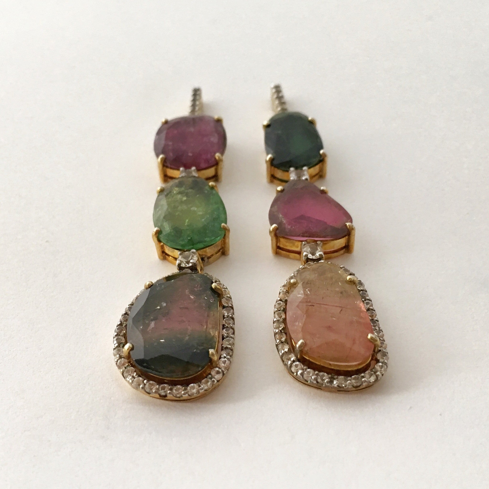 Tourmaline Polki Earring