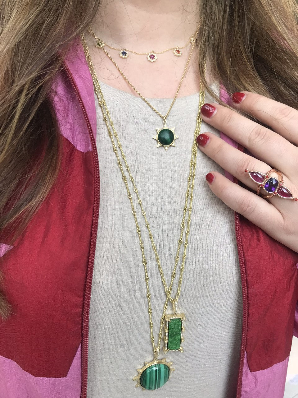 Malachite Starburst Necklace