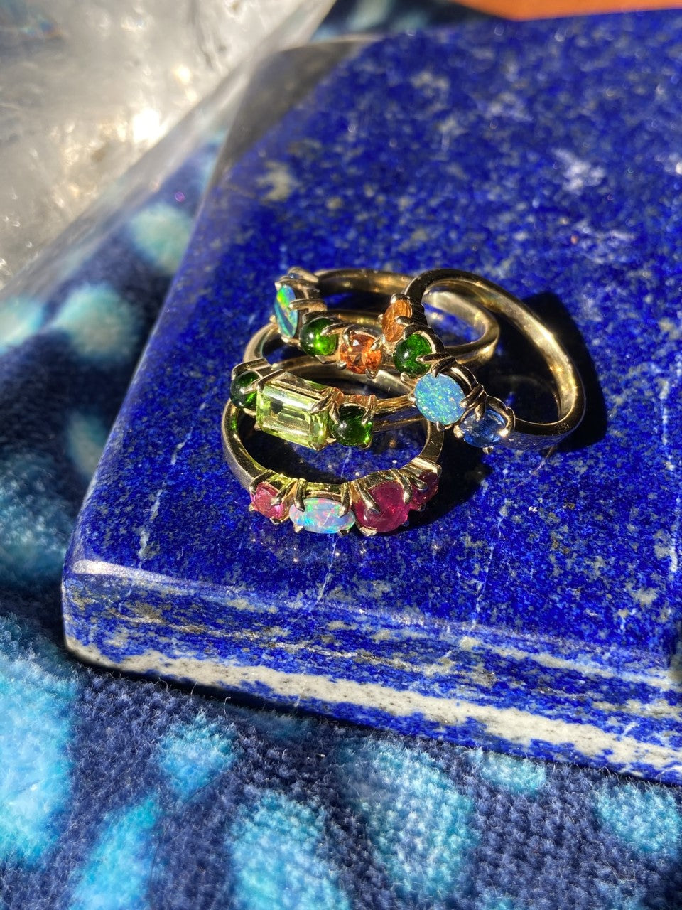 3 stone Gemfetti ring